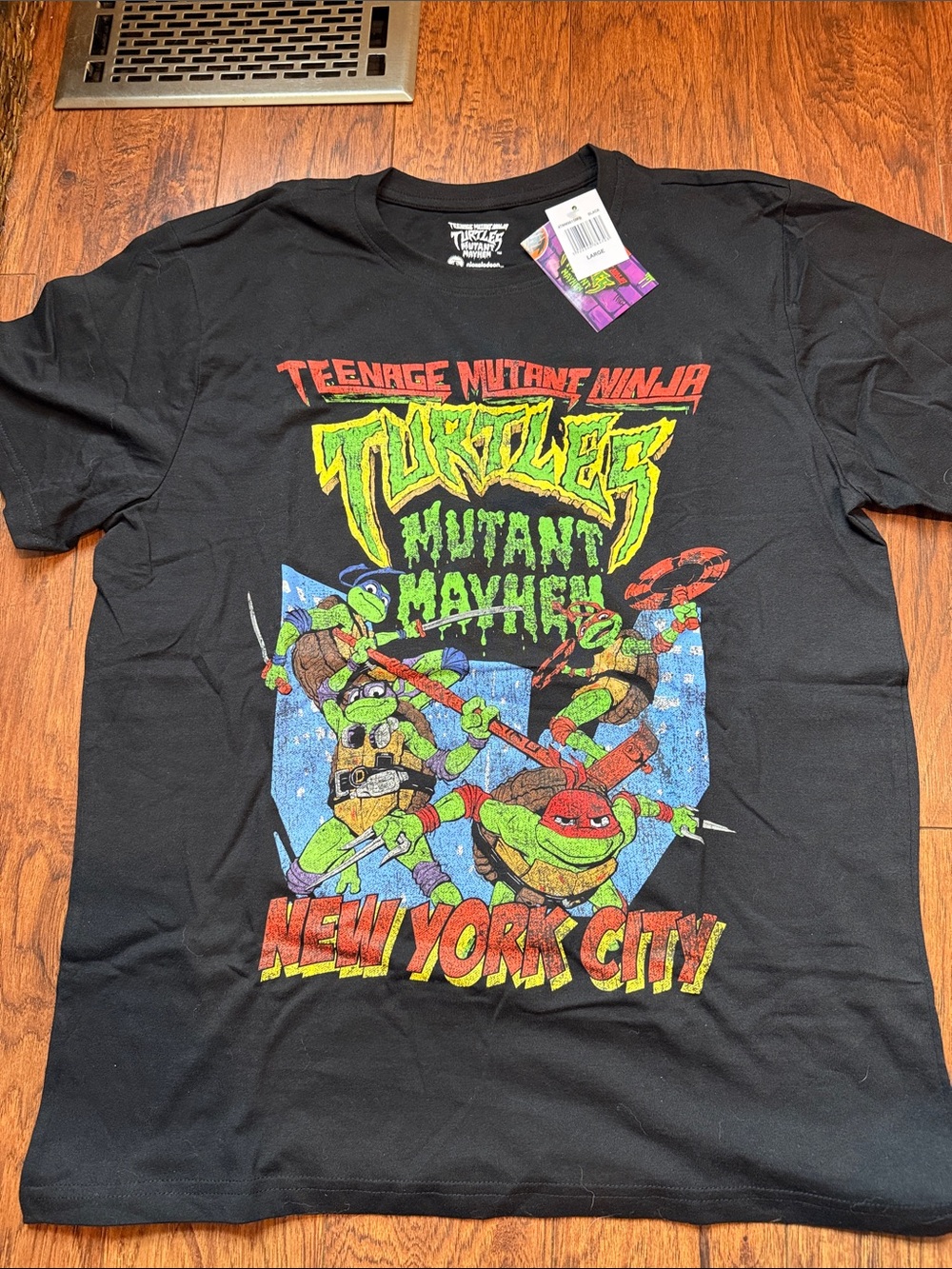 Nickelodeon Black Teenage Mutant Ninja Turtles Mutant Mayhem Graphic Tee